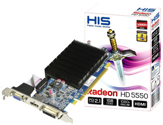 Bezgłośny HIS Radeon HD 5550 Silence