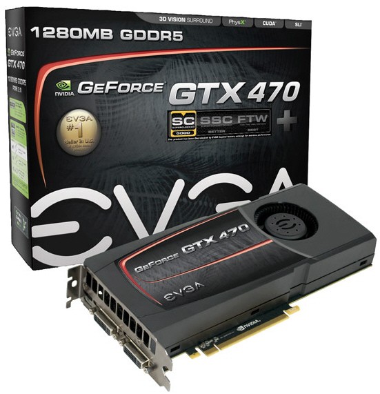 GeForce GTX 470 SuperClocked + od EVGA