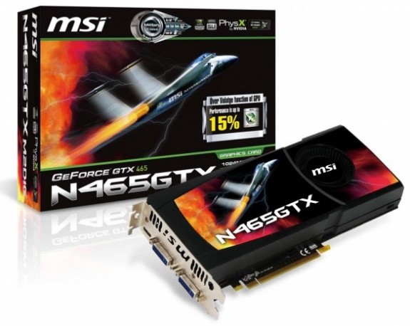 Referencyjne karty GeForce GTX 465 od MSI, Zotac i Sparkle