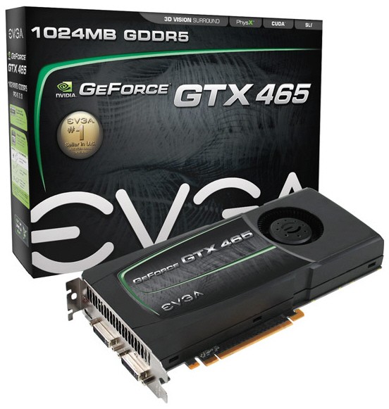 EVGA GeForce GTX 465 - standardowo i nie tylko