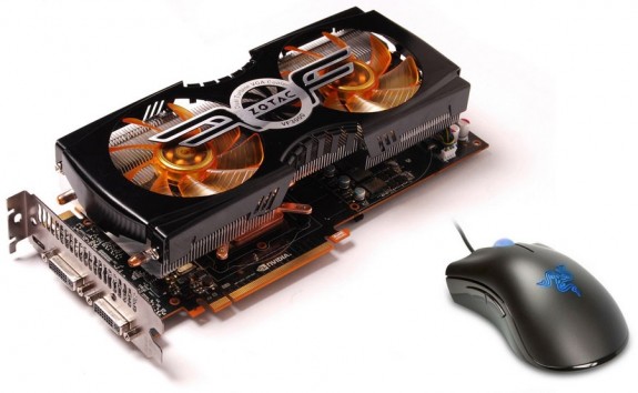 Podkręcony Zotac GeForce GTX 480 z myszką Razera