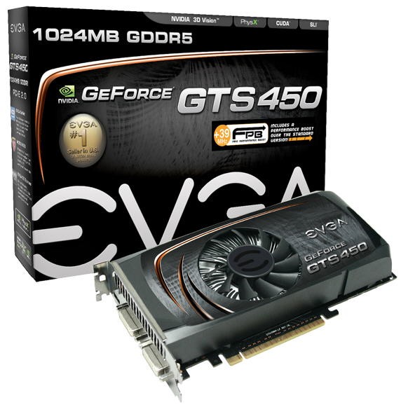 EVGA, 19 kart GeForce GTS 450