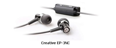 Firma Creative przedstawia słuchawki EP-3NC z funkcją aktywnego usuwania szumów