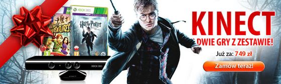Kinect w zestawie z Kinect Adventures i Harry Potter: Insygnia śmierci - część pierwsza w sklepie gram.pl!