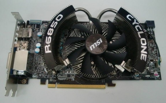 MSI R6850 Cyclone Power Edition - ponad 1 GHz na GPU