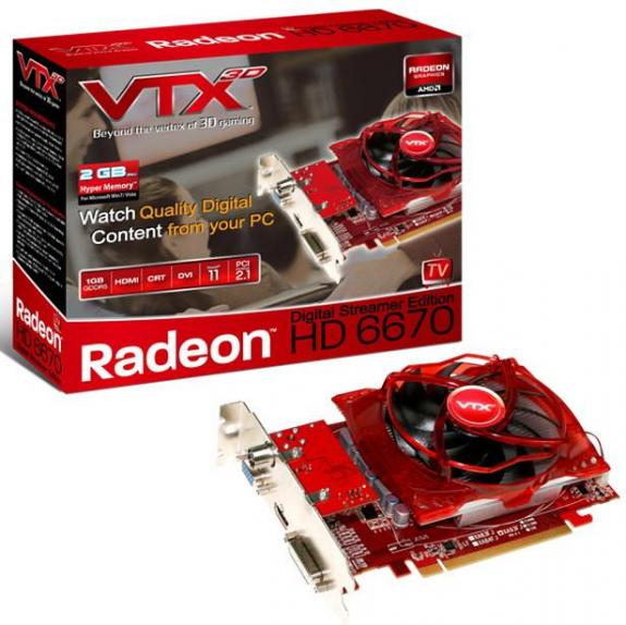 VTX3D0 Radeon HD 6670/HD 6570 Digital Streamer Edition - telewizja i retrogranie