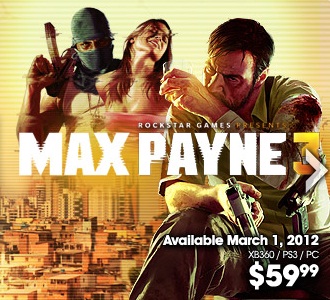 GameStop Canada ujawnia dzienną datę premiery Max Payne 3