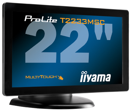 Monitor iiyama ProLite T2233MSC - multidotykowy i gładki