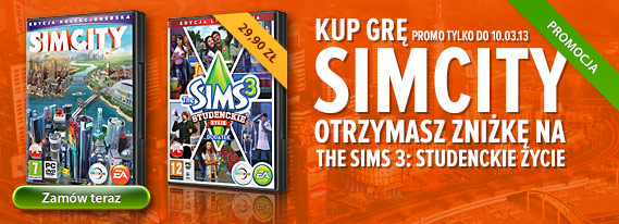 SimCity - Edycja Limitowana i Sims 3: Studenckie Życie - Edycja Limitowana taniej w pakiecie w sklepie gram.pl!