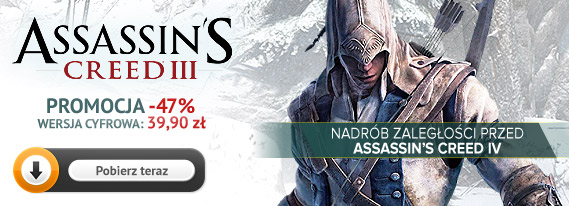 Promocja w sklepie gram.pl! Wersja cyfrowa Assassin's Creed III na PC w cenie 39,90 zł! 