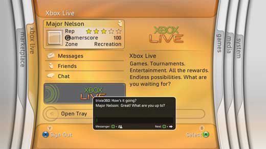 Update Xbox Live faktem