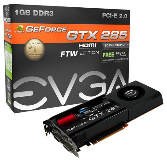 EVGA GeForce GTX 285 FTW Edition - premiera