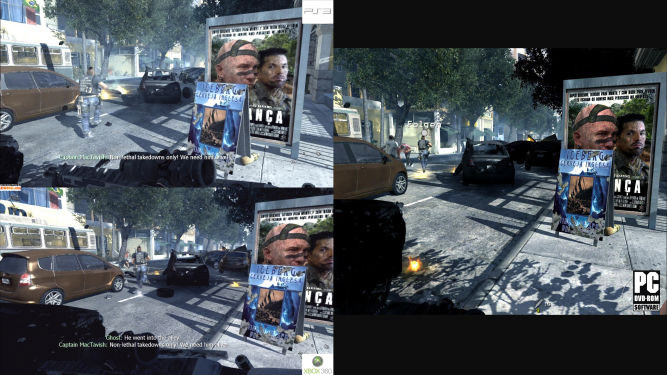 Call of Duty: Modern Warfare 2 - PC vs X360 vs PS3