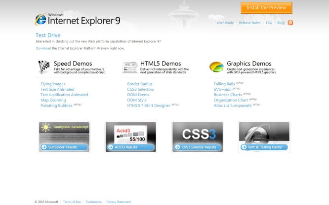 Internet Explorer 9 - jazda testowa