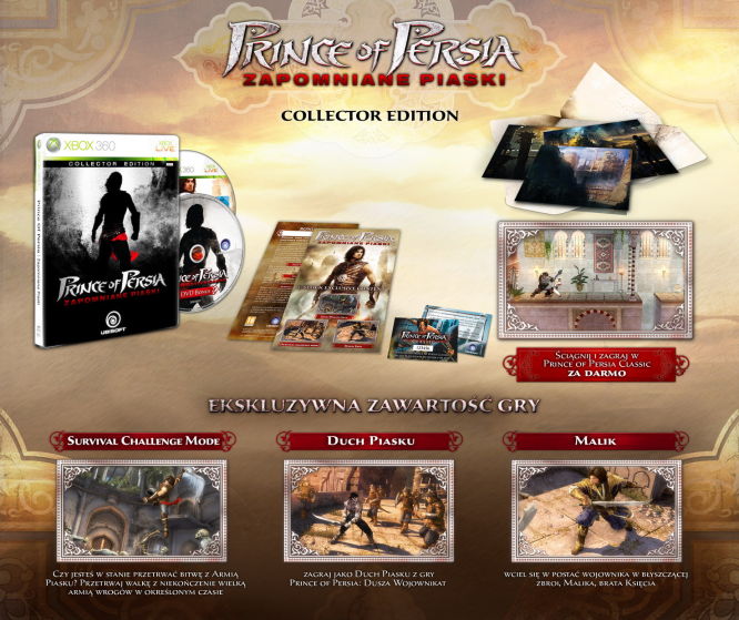 Pre-order edycji kolekcjonerskiej gry Prince of Persia: Zapomniane Piaski