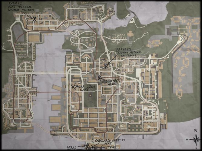 Mafia II - zobacz mapę Empire Bay