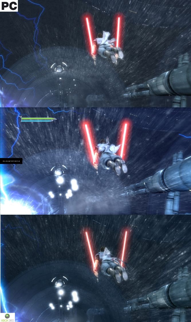 Star Wars: The Force Unleashed II - porównanie jakości grafiki