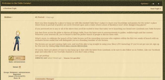 [AKTUALIZACJA] Lionhead zakłada nowe forum o Fable; nowa odsłona serii w drodze na Xbox One?
