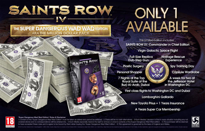 Baaaaardzo limitowana edycja Saints Row IV kosztuje milion dolarów!