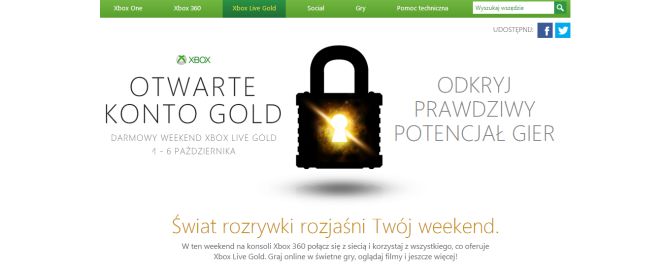 Xbox Live Gold bezpłatnie dla każdego od 4 do 6 października