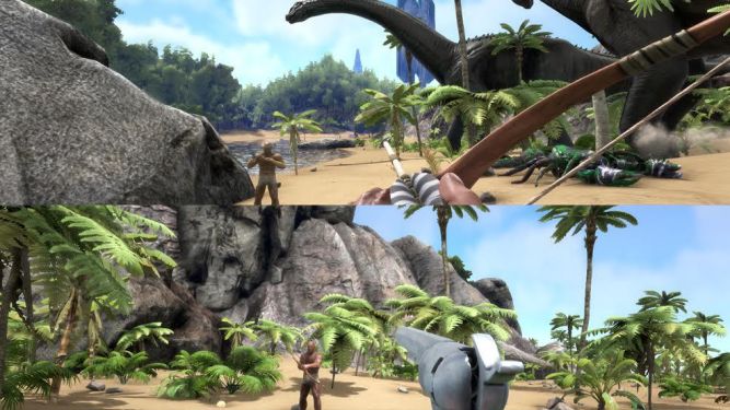 ARK: Survival Evolved na Xboksa One z opcją gry na podzielonym ekranie