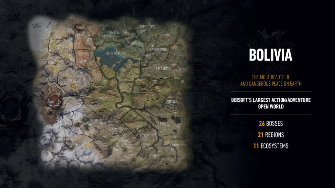 Tak wygląda mapa Ghost Recon: Wildlands