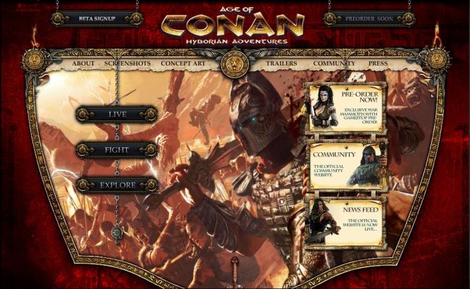 Nowa strona Age of Conan