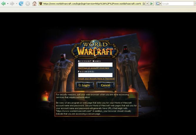 World of Warcraft - kolejny atak phishingowy