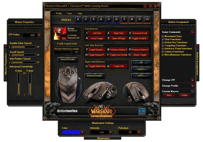 Oprogramowanie, SteelSeries World Of Warcraft Cataclysm MMO Gaming Mouse - test