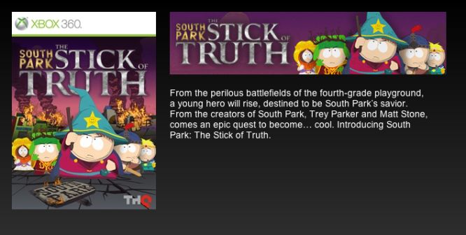 South Park: The Game to od dzisiaj South Park: The Stick of Truth. Przynajmniej na Xbox Live