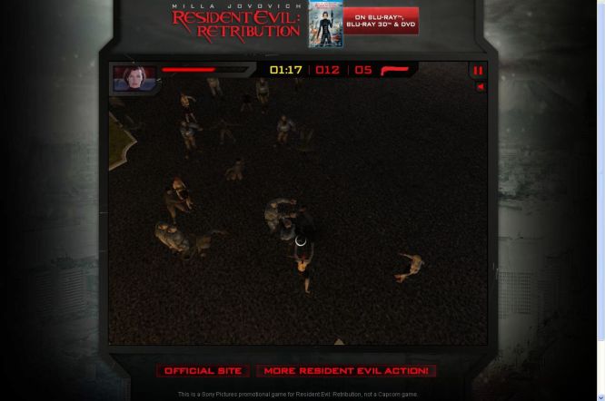 Postrzelaj do zombie w przeglądarce w darmowej grze Resident Evil: Retribution