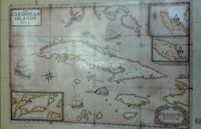 Assassin's Creed IV: Black Flag - mapa Wysp Karaibskich