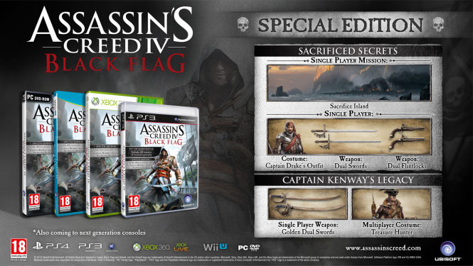 Edycja Czaszki, Ujawniono edycje kolekcjonerskie Assassin's Creed IV: Black Flag
