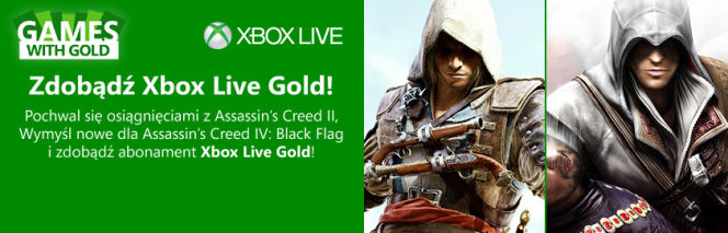 Asasyński konkurs dla posiadaczy Xboksa - zgarnij trzy miesiące abonamentu Xbox Live Gold!