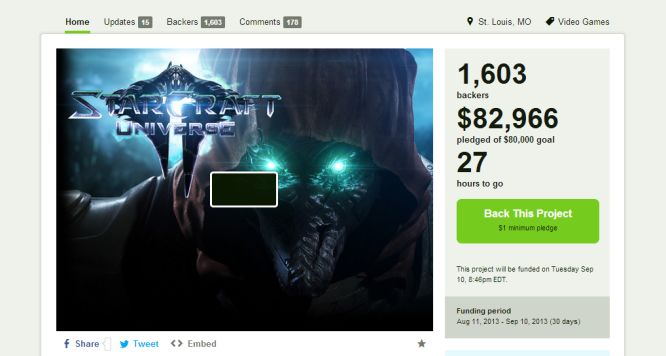 StarCraft Universe powstanie; pieniążków na Kickstarterze uzbierało się tyle, ile trzeba
