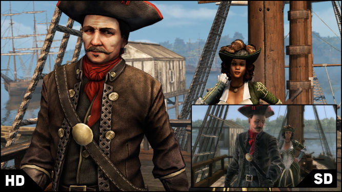 Zdjęcia porównujące Assassin's Creed: Liberation HD z pierwowzorem z PS Vita