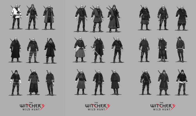 Dwadzieścia siedem szat Geralta - nowa grafika z Wiedźmina 3