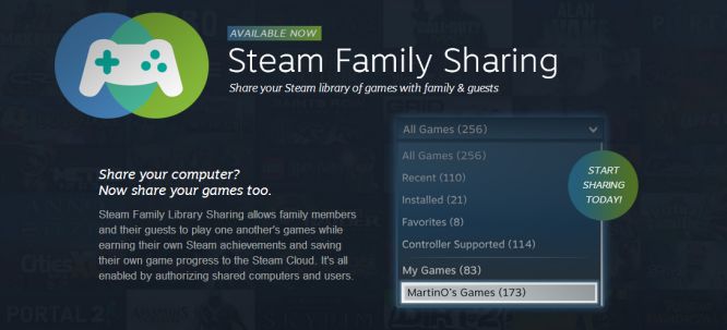 Steam: Dzielenie się grami ze znajomymi dostępne dla wszystkich