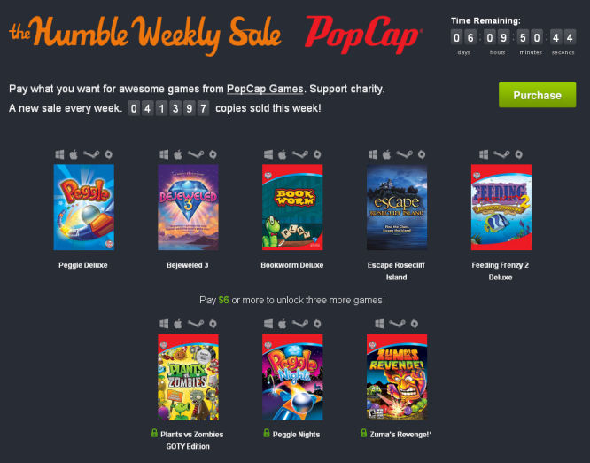 Najnowsza odsłona Humble Weekly Sale pod znakiem gier PopCap Games