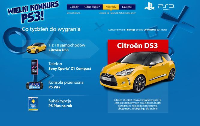 W Wielkim Konkursie PS3 kolejna osoba zgarnęła Citroëna DS3 - pozostało jeszcze sześć