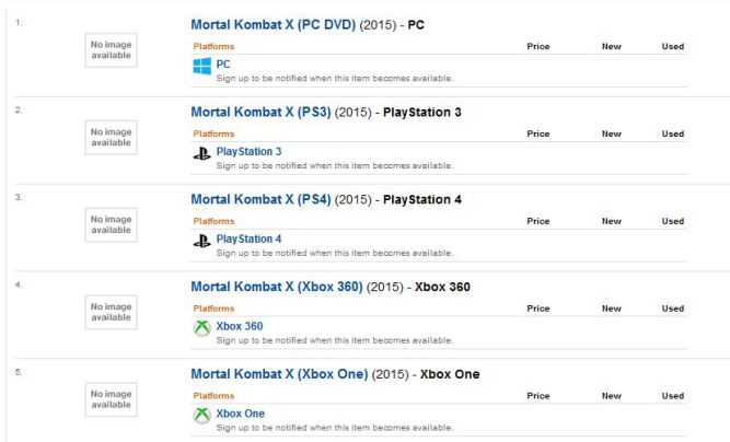 Mortal Kombat X już w ofercie jednego ze sklepów. Premiera w przyszłym roku, także na PC?