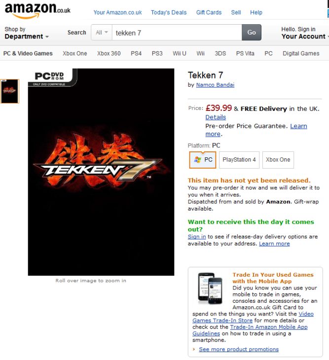 Tekken 7 trafi także na PC?