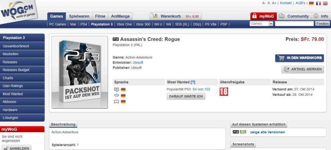 Assassin's Creed: Rogue drugą z tegorocznych gier z serii? 