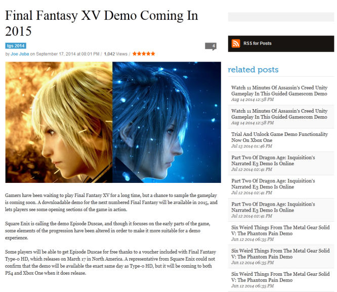 Final Fantasy XV wypróbujemy już w przyszłym roku