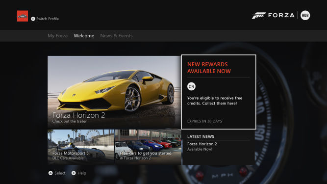 Xbox One otrzymał aplikację dedykowaną grom z serii Forza Motorsport