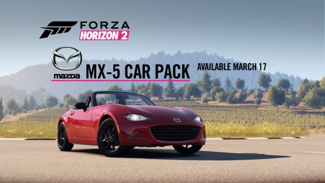 Forza Horizon 2: darmowy zestaw samochodów Mazda MX-5 dostępny w przyszłym tygodniu
