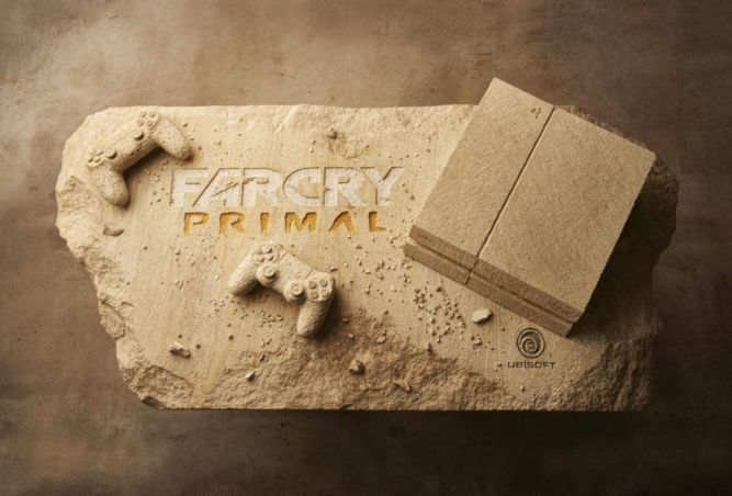 Ubisoft promuje Far Cry Primal tworząc PlayStation 4 z epoki kamienia łupanego