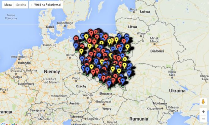 Pokemon Go - oto mapa Gymów i Pokestopów w Polsce!