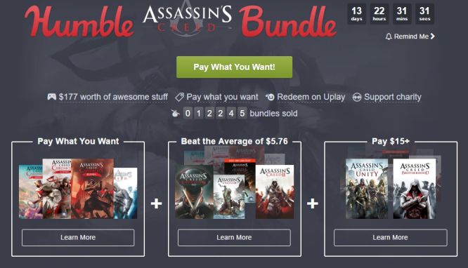 Humble Bundle ze świetną ofertą dla wielbicieli Assassin's Creed