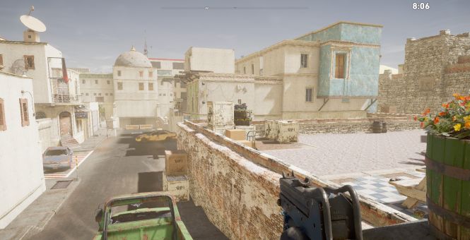Mapa de_dust2 z Counter Strike odtworzona z pomocą Far Cry Arcade